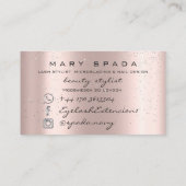 Makeup Lashes Browns Grey Spark Roos Confetti Visitekaartje (Achterkant)