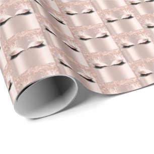 Makeup Lashes Roos Spark Bridal Sweet 16th Glitter Cadeaupapier