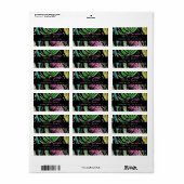 Makeup Lip Gloss Bright Oerwoud Doodles Black Etiket (Full Sheet)