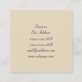 Makeup lippen spetsen van kleuren artistieke cover vierkante visitekaartje (Achterkant)