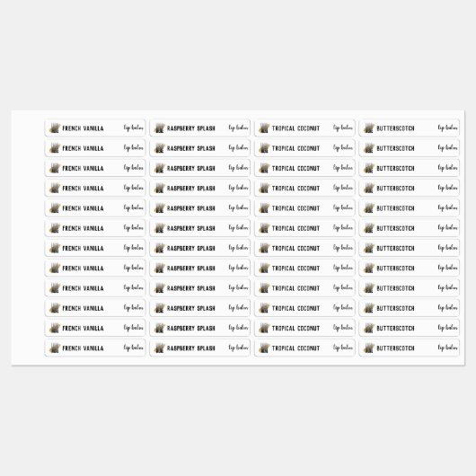 Makeup Logo Lip gloss Balm Mascara Product Labels (Vel)