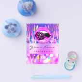 Makeup Logo Lip Holograaf Drip Berry QRCODE LOGO Flyer (Enkel)