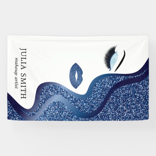 Makeup met glitter effect banner (Horizontaal)