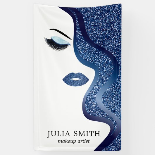 Makeup met glitter effect banner (Verticaal)