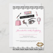 Makeup/Mode Show partijuitnodiging Kaart (Voorkant)