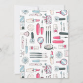 Makeup/Mode Show partijuitnodiging Kaart (Achterkant)