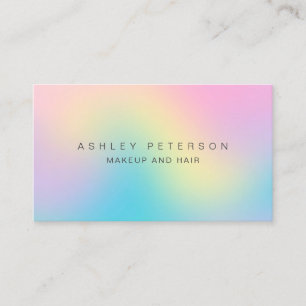 Makeup modern pastel holografisch iridescent ombre visitekaartje