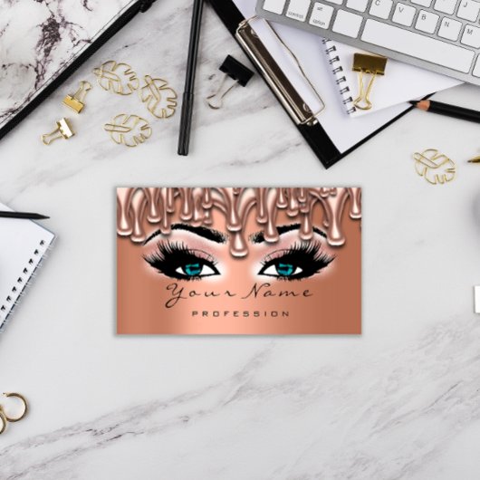 Makeup Nails Lash Makeup Roos Drijft koperblauw Visitekaartje