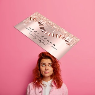 Makeup Nails Manicure Roos Spark Mode Gold Wow Visitekaartje