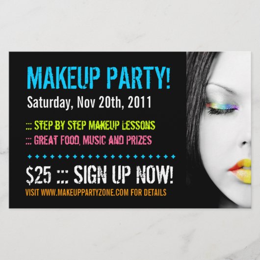 Makeup Party Flyer (Voorkant)