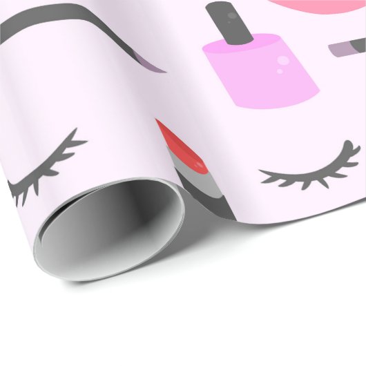 Makeup Pattern Cadeaupapier (Rol Hoek)
