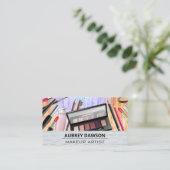 Makeup-penselen | Achtergrond van bakstenen Visitekaartje (Staand voorkant)