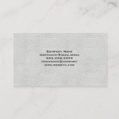 Makeup-penselen | Witte lederen textuur Visitekaartje (Achterkant)