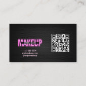 Makeup Pink Neon Rainbow Glitter Girly Beauly Visitekaartje (Achterkant)