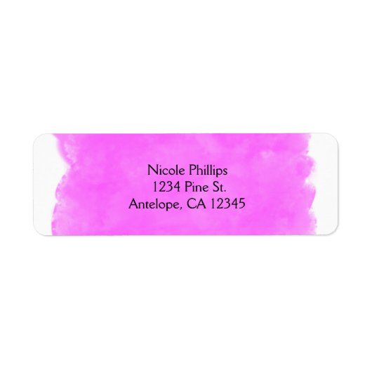 Makeup Pink Splotch Beauty Glam Chic Address Label (Voorkant)