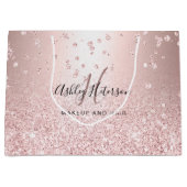 Makeup roos goud glitter metallic sparkle confetti groot cadeauzakje (Voorkant)