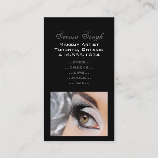 Makeup Smokey Eye Gray Visitekaartje (Voorkant)