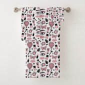 Makeup Sticker Pattern Bad Handdoek (Insitu)