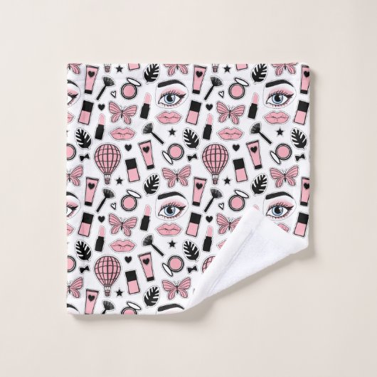 Makeup Sticker Pattern Bad Handdoek (Wasdoekje)