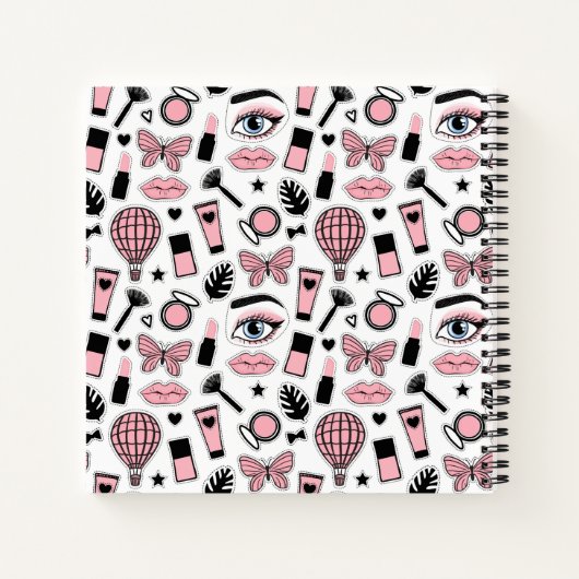 Makeup Sticker Pattern Notitieboek (Achterkant)