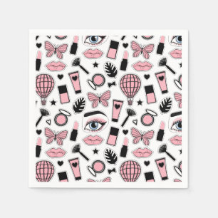 Makeup Sticker Pattern Servet