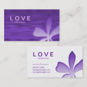 Makeup Visitekaartje Flower Paars Cosmetics (Voorkant / Achterkant)