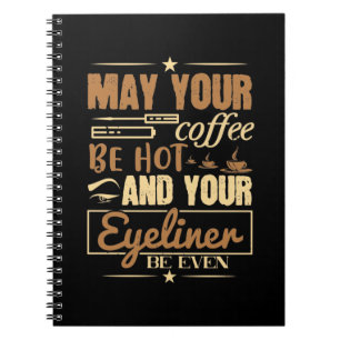 Makeup - warme koffie en zelfs eyeliner notitieboek