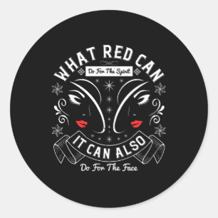 Makeup - wat rood kan doen voor de geest ronde sticker