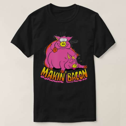 Makin Bacon Funny BBQ bacon T-shirt (Design voorkant)