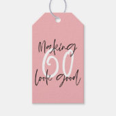 Making 60 kijken goede verjaardag dank u cadeaulabel (Voorkant)