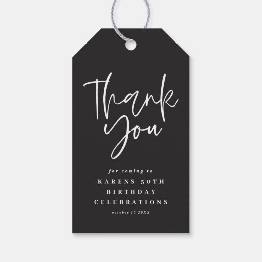 Making 60 kijken goede verjaardag dank u cadeaulabel (Achterkant)