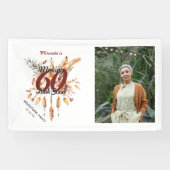 Making 60 ziet er goed Zestigste rustieke Boho ver Spandoek (Horizontaal)