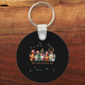 Making A List Chicken It Twice Christmas Xmas Chic Sleutelhanger (Voorkant)
