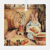 "Making Apple Cider" van Beatrix Potter Glas Ornament (Achterkant)