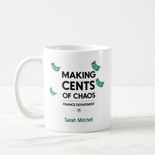 Making Cents of Chaos Personalized Koffiemok (Links)