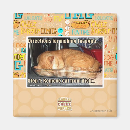 Making lasagna magneet (Voorkant)