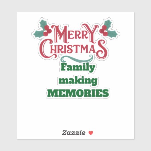 Making memories for Christmas Sticker (Vel)