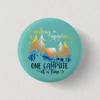Making memories on campsite at a time tote bag ronde button 3,2 cm
