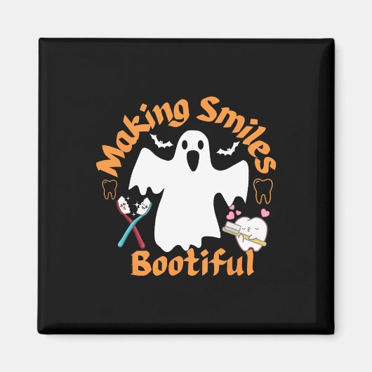 Making Smiles Bootiful Grappige Geest Tandarts Hal Magneet (Voorkant)