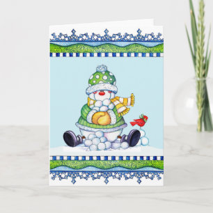Making Snowballs - Carte de voeux