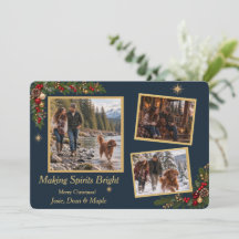 Making Spirits Bright 3 Foto Kerstkaart