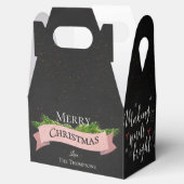Making Spirits Bright Black Elegant Christmas Bedankdoosjes (Geopend)