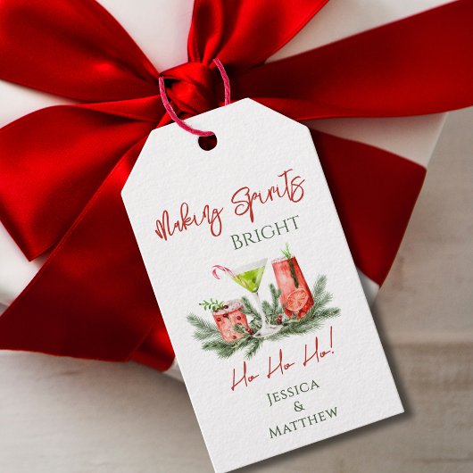 Making Spirits Bright Custom Couples Holiday Cadeaulabel