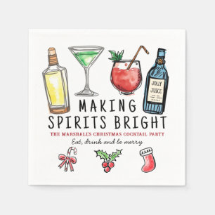 Making Spirits Bright Dranken Kerst Cocktails Servet