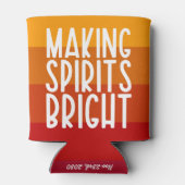 Making Spirits Bright Funny Thanksgiving Party Blikjeskoeler (Achterkant)