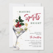 Making Spirits Bright Holiday Cocktail Party Kaart (Voorkant)