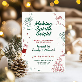 Making Spirits Bright Holiday Cocktail Party Kaart