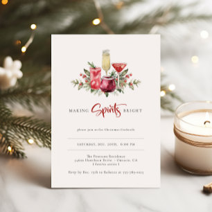 Making Spirits Bright Holiday Cocktail Party Kaart