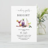 Making Spirits Bright Holiday Cocktail Party Kaart (Staand voorkant)