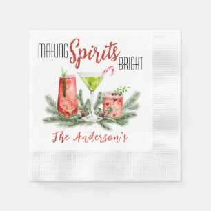 Making Spirits Bright Holiday Cocktail Party Servet